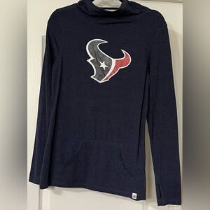 Majestic Women’s Lg Heathered Navy NFL Houston Texans Great Play Pullover Hoodie
